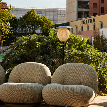 Mathieu Matégot 'Satellite' outdoor Metal Floor Lamp  for GUBIGUBI_MILAN_23_0132_POOLSIDE.
