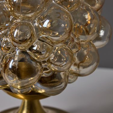 V3544 1960s Helena Tynell Amber Bubble Glass & Brass Table Lamp for Limburg 17.jpg