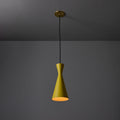 V3542 1970s Yellow Metal Diabolo Pendant Lamp Attributed to Stilnovo 4.jpg