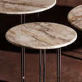 IOI travertine side table with IOI collection gamfratesi for gubi
