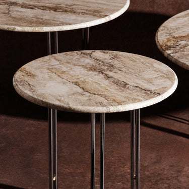 IOI travertine side table with IOI collection gamfratesi for gubi