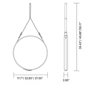 Adnet Circulaire Wall mirror for gubi dimensoins.jpg