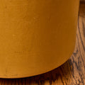 V3517Large 1970s Gainey Mustard Yellow Glazed Ceramic Planter