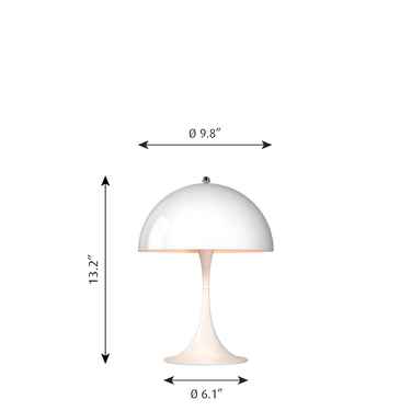 Verner Panton Panthella 250 dimensions louis poulsen two enlighten.webp