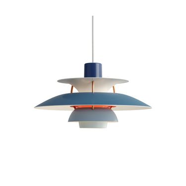 Poul Henningsen 'PH 5' Mini Pendant for Louis Poulsen Two enlighten hues of blue