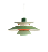 Poul Henningsen 'PH 5' Mini Pendant for Louis Poulsen Two enlighten  hues of green 
