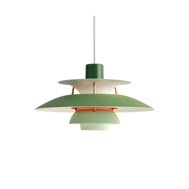 Poul Henningsen 'PH 5' Mini Pendant for Louis Poulsen Two enlighten  hues of green 