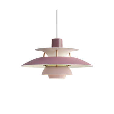 Poul Henningsen 'PH 5' Mini Pendant for Louis Poulsen Two enlighten hues of rose