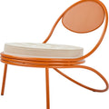 10125874_F3Q_Copacabana Outdoor Lounge Chair_International Orange_Limonta, Leslie Stripe 0