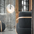 Yoruba Rose Japanese Paper and Stainless Steel Floor Lamp for Ingo Maurer Two Enlighten Li