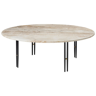 IOI Travertine Coffee Table 100 diameter GamFratesi GUBI Two Enlighten Black Legs.jpg