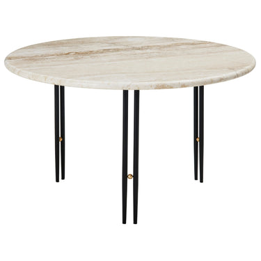 IOI Travertine Coffee Table 70 diameter GamFratesi GUBI Two Enlighten Black Legs.jpg