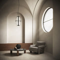 'Kooi' Glass and Die-Cast Aluminum Suspension Lamp for KDLN Two Enlighten Room.jpg