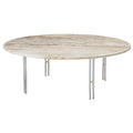 IOI Travertine Coffee Table 100 diameter GamFratesi GUBI Two Enlighten Chrome Legs.jpg