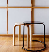 Stool E60 Alvar Aalto Artek Two Enlighten Birch with table.jpg