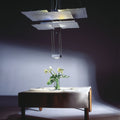 Oh Mei Ma Kabir Weiss Chandelier Ingo Maurer Two Enlighten table.jpg
