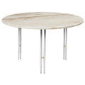 IOI Travertine Coffee Table 70 diameter GamFratesi GUBI Two Enlighten Chrome Legs.jpg