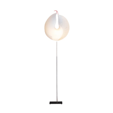 Yoruba Rose Japanese Paper and Stainless Steel Floor Lamp for Ingo Maurer Two Enlighten Pa
