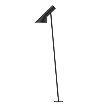 Black AJ Garden pathway outdoor light with a minimalist design on a white background