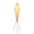 Akari washi paper Floor lamp with a ribbed design on a white background