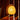 Akari lamp with a warm glow on a wooden floor