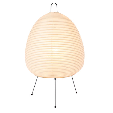akari 1A lamp lit on white background