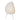 White paper noguchi 1A lantern with black metal stand on a white background