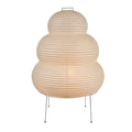 Decorative lamp made of washi paper rounded design on a white background