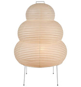 Decorative cloud shaped Akari 24N lamp with layered washi paper design on a white background