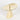 brass midcentury candleholders unique design on a white background
