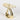 brass midcentury candleholder on a white background
