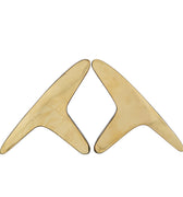 Pair of brass bookends by carl aubock on a white background