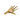 brass hand-shaped paperweight sculpture on a white background