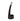 Dark wooden ladle shaped vase on a white background