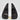 Two black brass bookends on a white background
