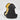 Black and gold bookend on a white background