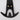 Black brass wall hook with gold screws on a light gray background