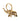 Gold elephant keyring on a white background