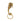 Gold seahorse-shaped keychain on a white background