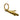 Gold hand keychain on a white background