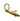 Gold hand keychain on a white background