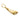 Gold foot-shaped pendant on a white background