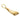 Gold foot-shaped pendant on a white background