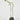 Black vase with a plant on a white background
