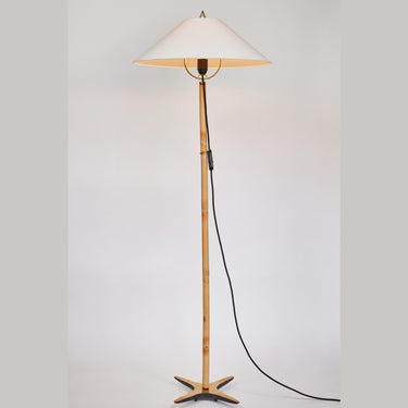 Carl Auböck X-Lamp Bamboo and Brass Floor Lamp