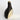 Black and gold vase on a white background
