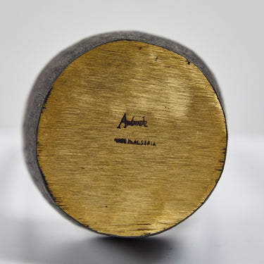brass vase bottom with aubock stamp