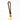 Small bell with a brown handle on a white background