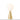 Table lamp with a gold base and white shade on a white background