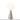 Modern table lamp with a white globe shade and metallic base on a white background
